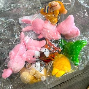 Random stuffed animal key chains - brand new!